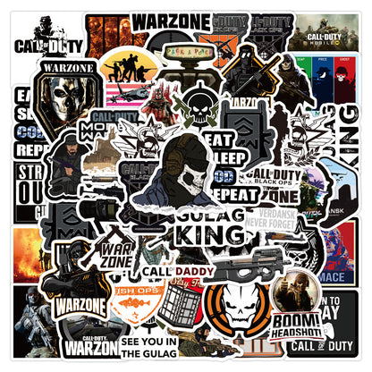 50pcs Call of Duty Stickers for Laptops, Phones, Cars and More