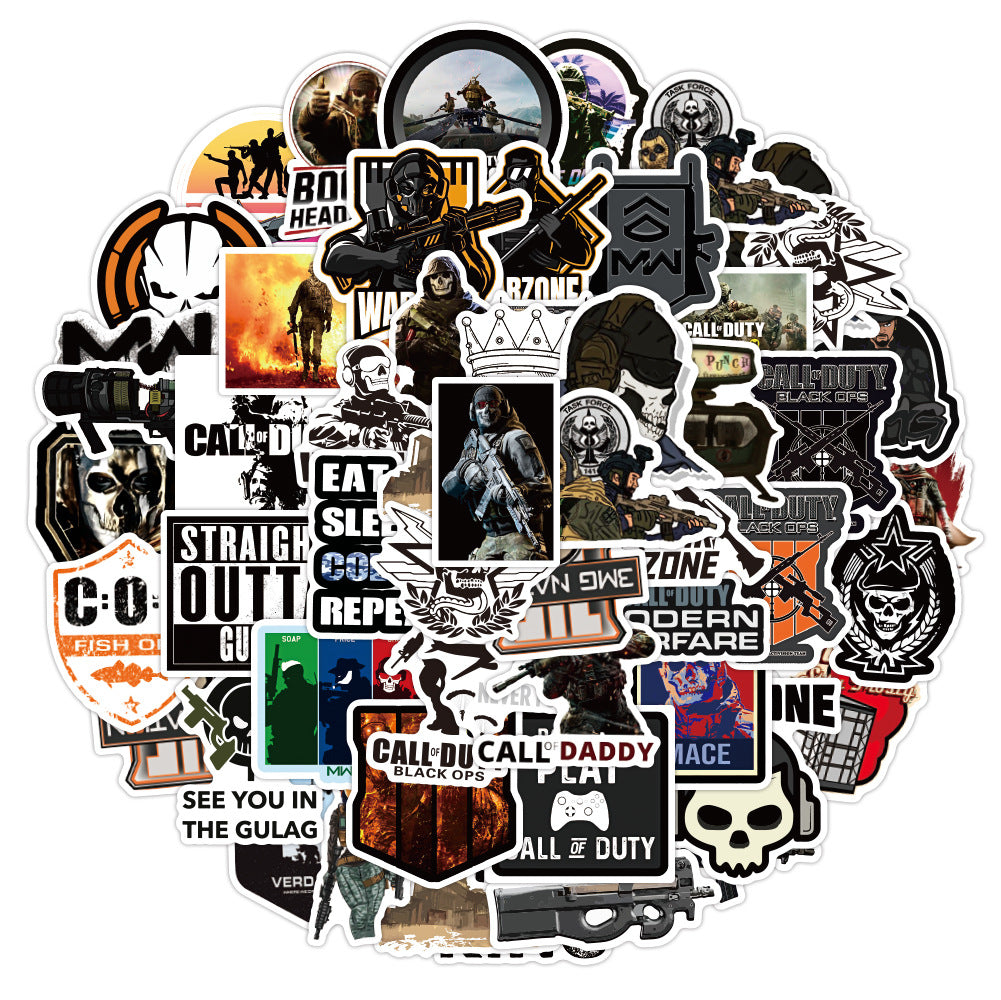 50pcs Call of Duty Stickers for Laptops, Phones, Cars and More